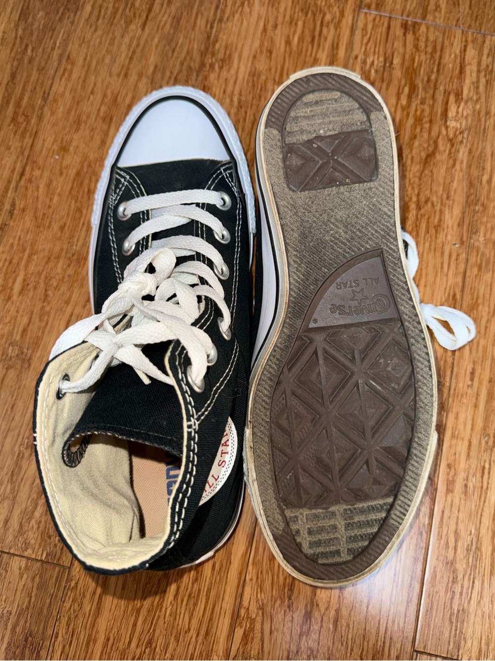 Converse Chuck Taylor All Star High Top Sneakers - Black size women 7.5 - Picture 5 of 7